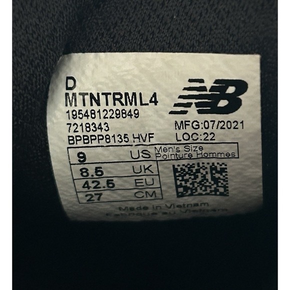 New Balance Trail Shoes Mens Size 9 Nitrel v4 DynaSoft All Terrain 4E MTNTRML4 main image 7
